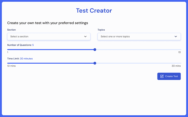 Custom Test Builder